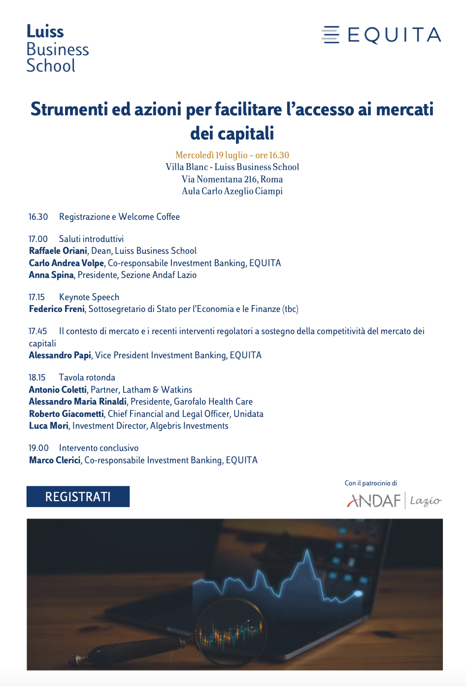 Strumenti ed azioni per facilitare l&rsquo;accesso ai mercati dei capitali